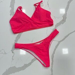 Hot pink bikini